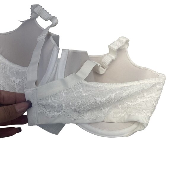 Bali White Lace Desire Underwire Bra 42DD Full Coverage Shaping Foam Style 6542 - Picture 4 of 12